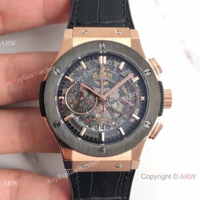 Swiss Grade 7750 Replica Hublot Classic Fusion Aerofusion Rose Gold 44mm Watch